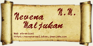 Nevena Maljukan vizit kartica